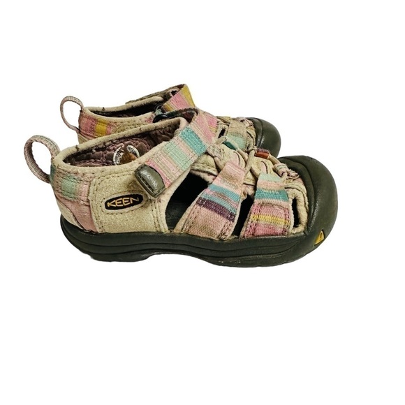 Keen Venice H2 Toddler Girls Pink Striped Pastel Water Sandals Size 6 - Picture 2 of 10